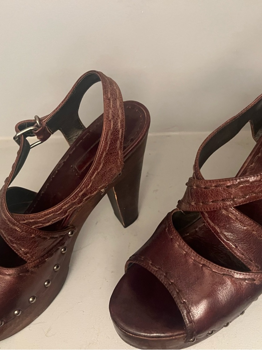Prada Wooden Sandals - size 40 - Picture 3 of 8